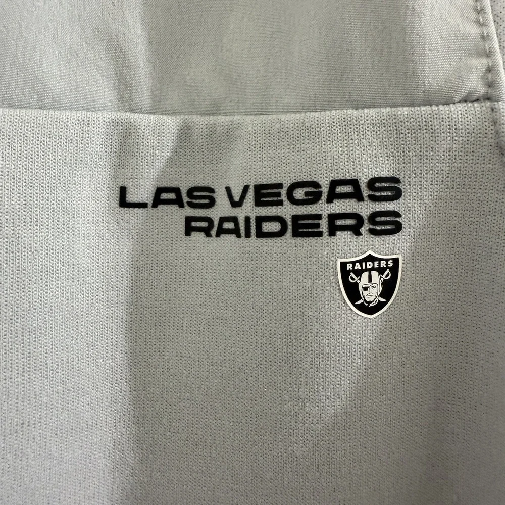 Nike‎ Las Vegas Raiders Dri-FIT On Field Quarter Zip Pullover Gray Men's M NFL